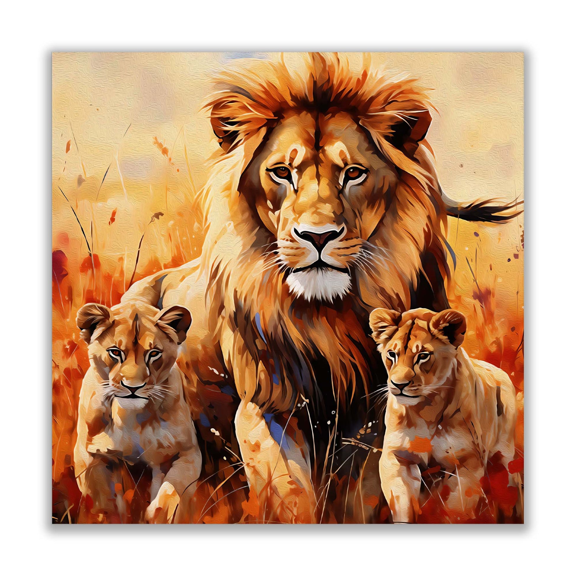 Family 36" x 36: Fine Art Canvas-Canvas Print-DECOROLALA