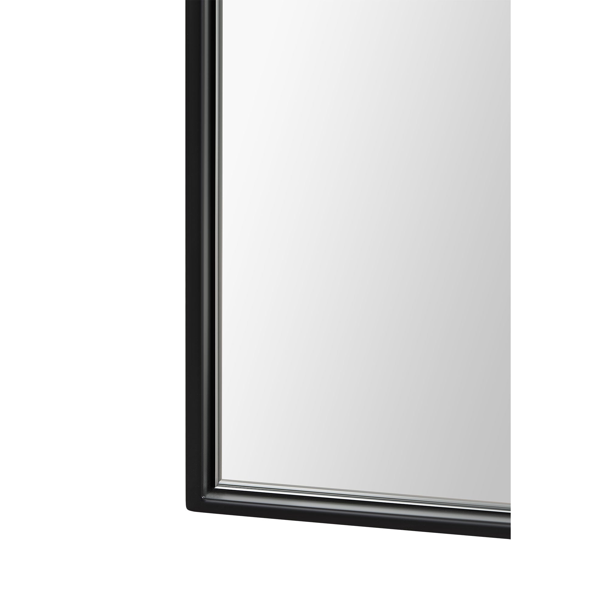 Farida 82" Tall Arch Full Length Mirror, Black-Full Length Mirror-DECOROLALA