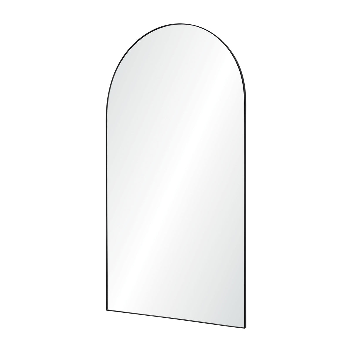 Farida 82" Tall Arch Full Length Mirror, Black-Full-Length Mirrors-DECOROLALA