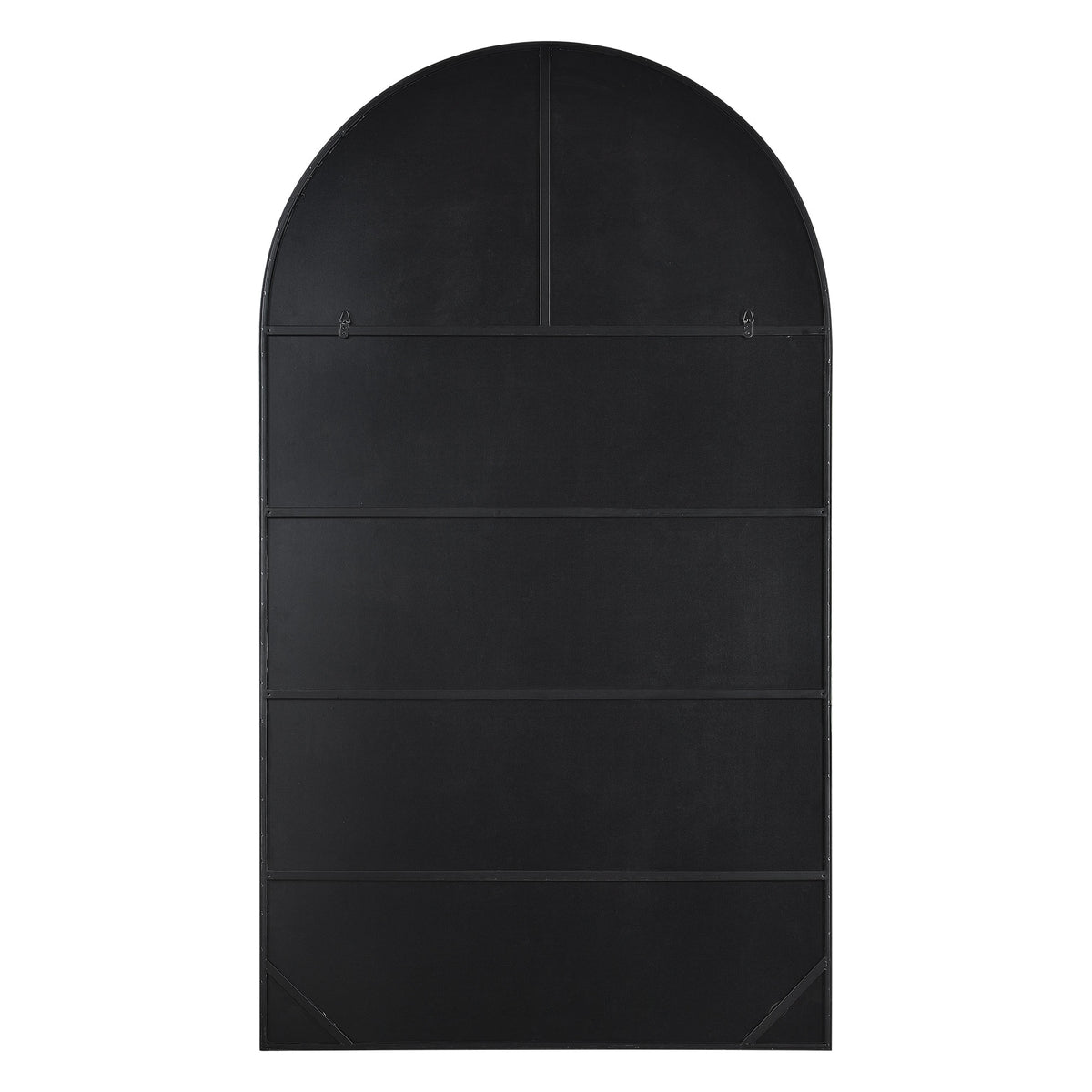 Farida 82" Tall Arch Full Length Mirror, Black-Full-Length Mirrors-DECOROLALA