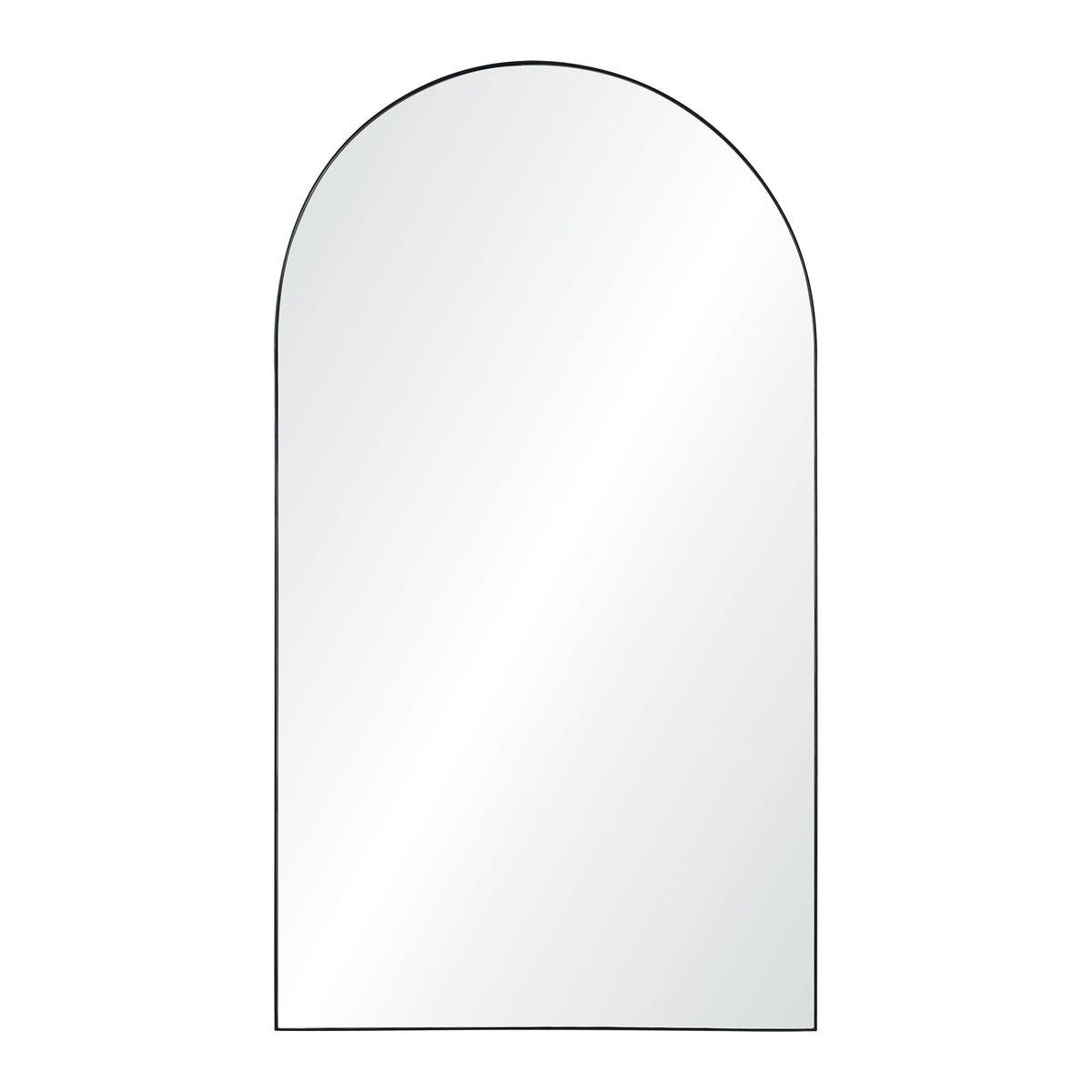 Farida 82" Tall Arch Full Length Mirror, Black-Full-Length Mirrors-DECOROLALA