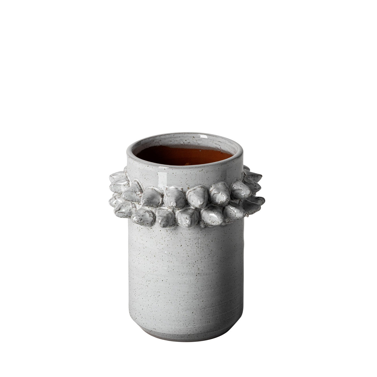 Farmhampton Small Gray Spoked Ceramic Vase-Vase-DECOROLALA