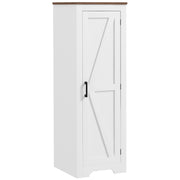 Farmhouse Barn Door Storage Cabinet - White 47" H-Home Furnishings > Storage & Organization > Storage Cabinets-DECOROLALA