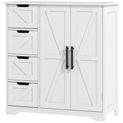 Farmhouse Bathroom Floor Cabinet - White 32" MDF-DECOROLALA