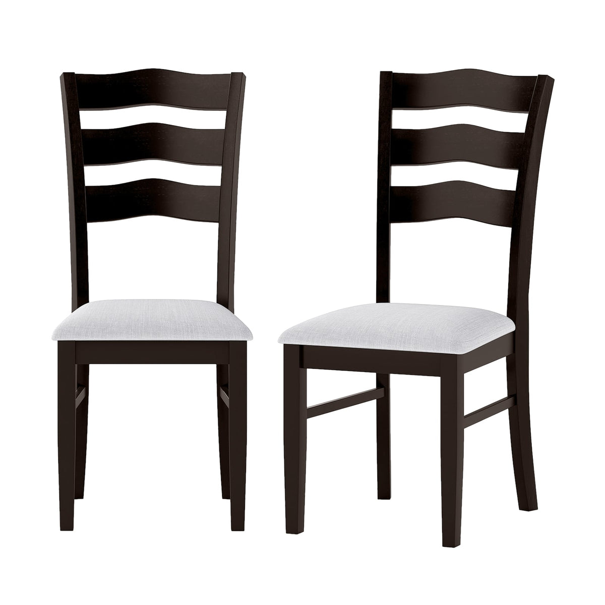 Farmhouse Dining Chairs Set of 2 Modern Kitchen Chairs with Elegant Hollowed backrest-Gray-Dining Chairs-DECOROLALA
