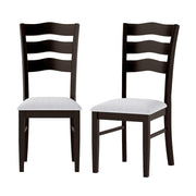 Farmhouse Dining Chairs Set of 2 Modern Kitchen Chairs with Elegant Hollowed backrest-Gray-Dining Chairs-DECOROLALA