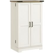 Farmhouse Kitchen Pantry Cabinet - Cream White 41" H-Home Furnishings > Storage & Organization > Kitchen Pantry Cabinets-DECOROLALA
