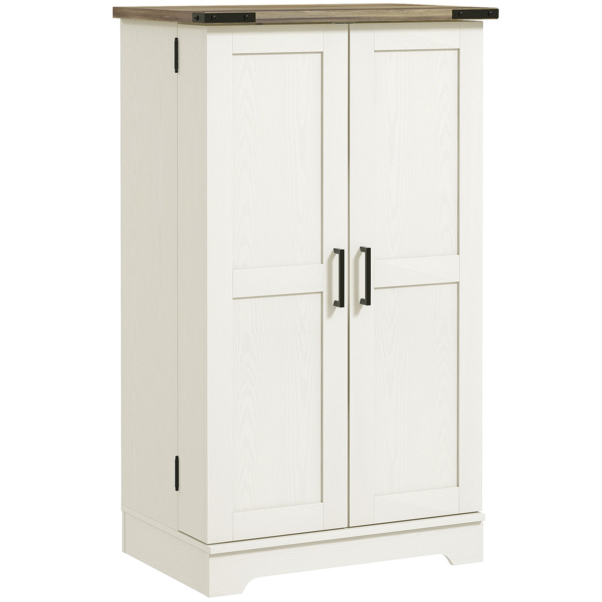 Farmhouse Kitchen Pantry Cabinet - Cream White 41" H-Home Furnishings > Storage & Organization > Kitchen Pantry Cabinets-DECOROLALA