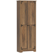Farmhouse Pantry Cabinet 67" Brown 2-Door-DECOROLALA