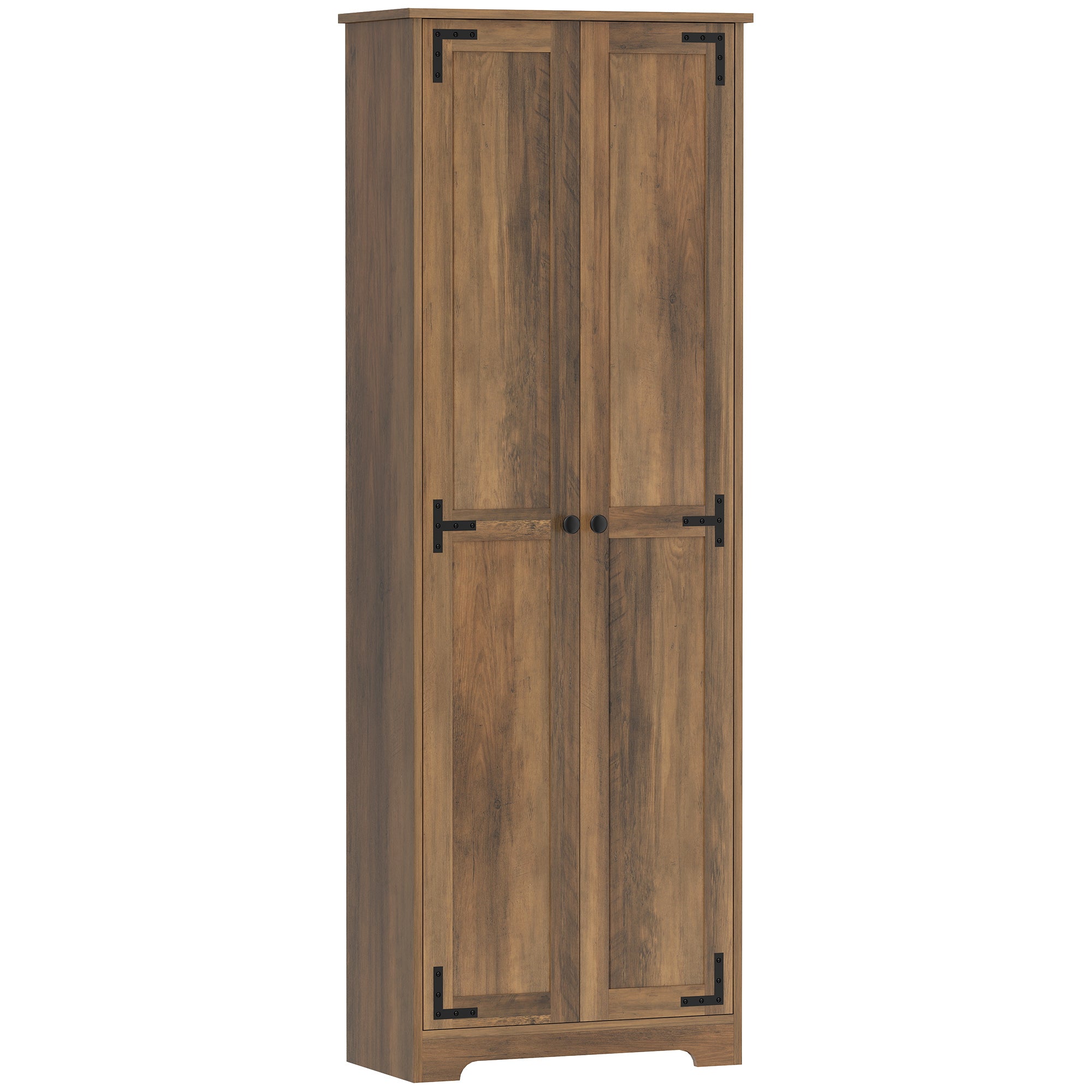 Farmhouse Pantry Cabinet 67" Brown 2-Door-DECOROLALA