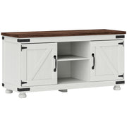 Farmhouse TV Stand for 50" TV - Distressed White 43"-DECOROLALA