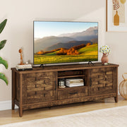 Farmhouse TV Stand for 65" TV - 59" Rustic Brown Entertainment Center-Entertainment Centers & TV Stands-DECOROLALA