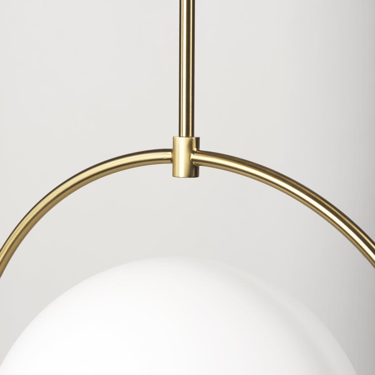 Farrah Frosted Glass Globe w/ Metal Pendant Light-Pendant Lighting-DECOROLALA