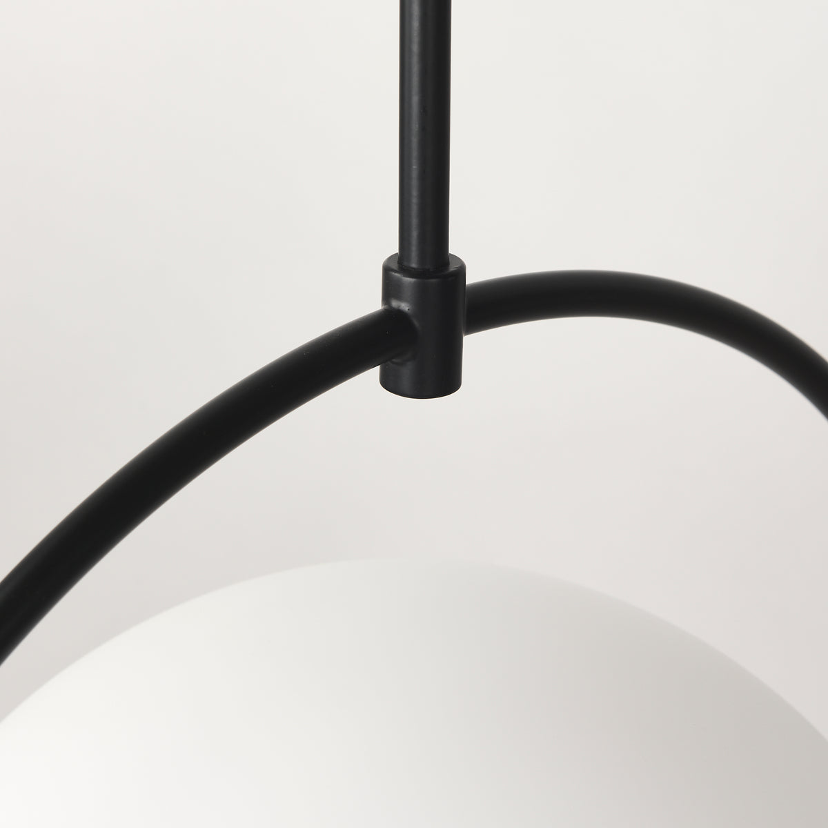 Farrah Frosted Glass Globe w/ Metal Pendant Light-Pendant Lighting-DECOROLALA