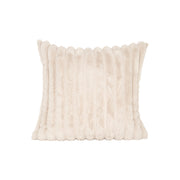 Faux Fur Taupe Textured Pillow-Decorative Cushions-DECOROLALA