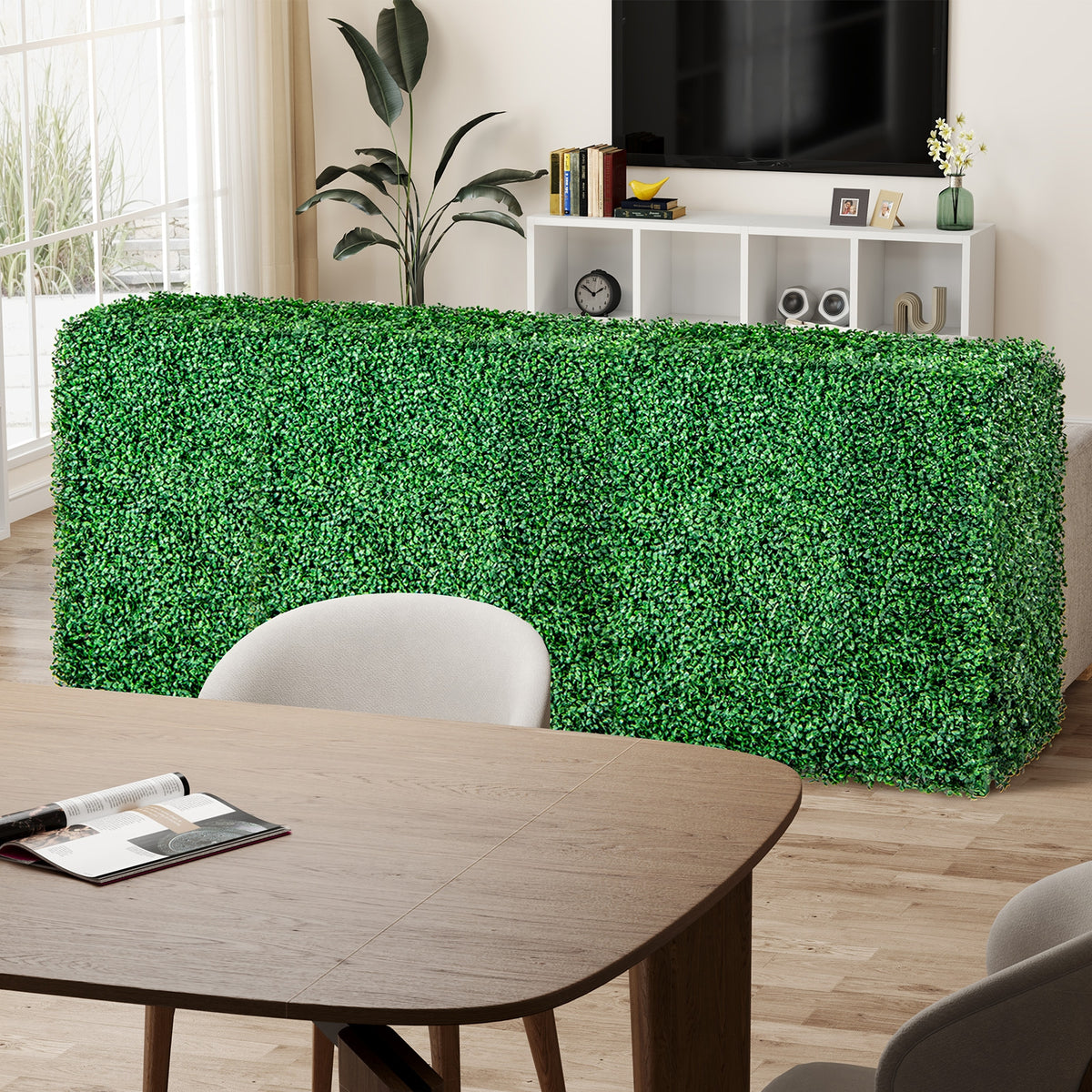 Faux Greenery Room Divider Decorative Privacy Screen Fence Hedge Wall-S-Outdoor Privacy Screens-DECOROLALA