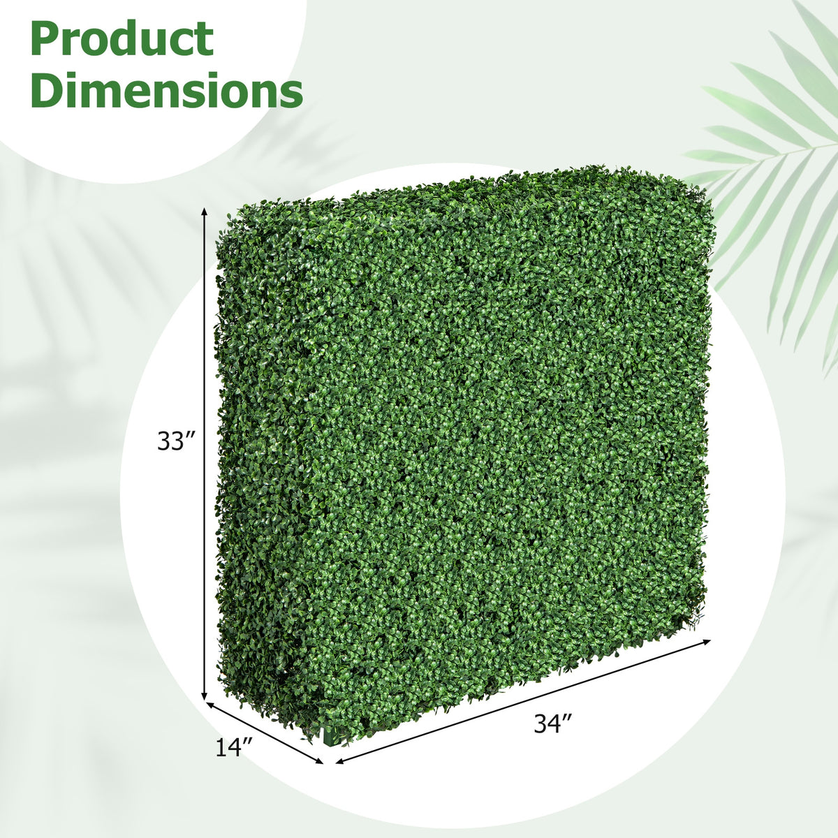 Faux Greenery Room Divider Decorative Privacy Screen Fence Hedge Wall-S-Outdoor Privacy Screens-DECOROLALA