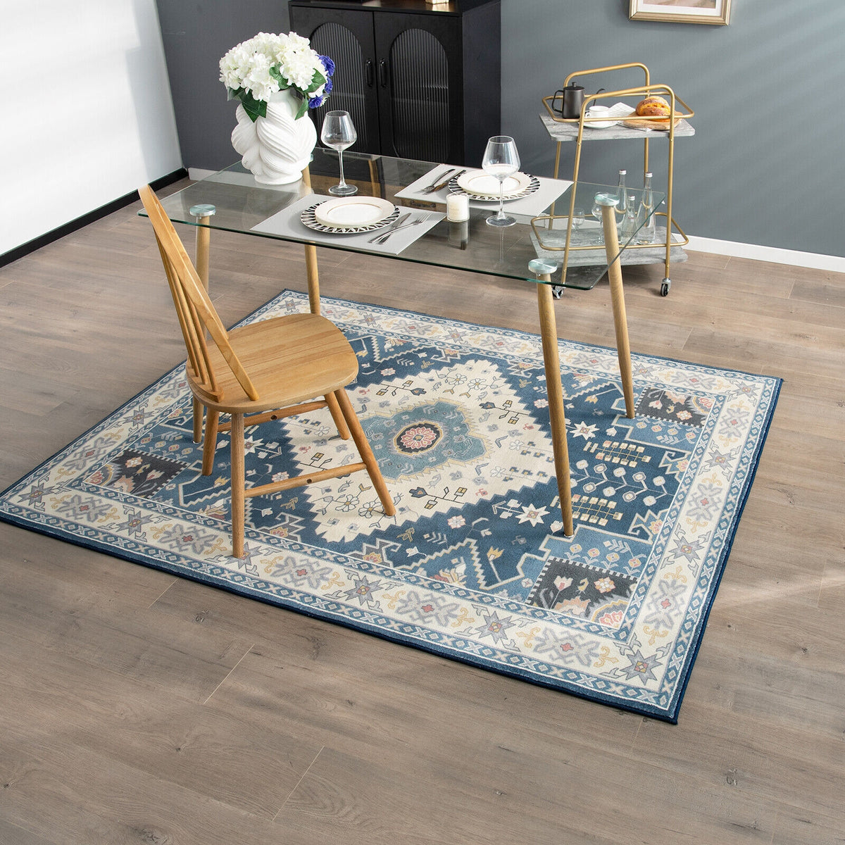 Faux Wool Fabric Area Rugs Doormat-S-Rugs-DECOROLALA