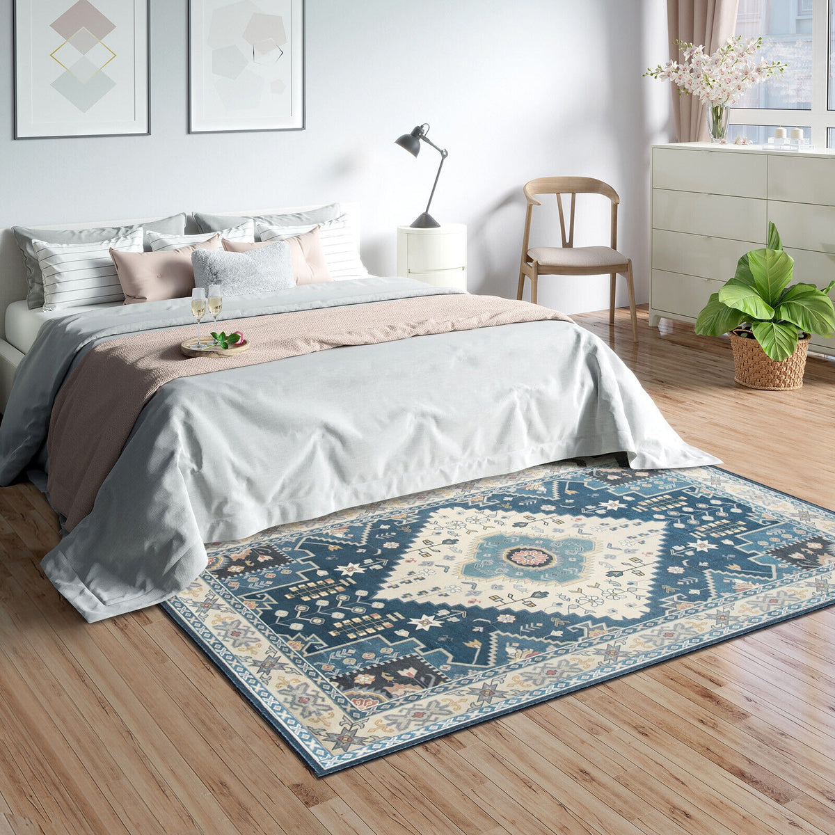 Faux Wool Fabric Area Rugs Doormat-S-Rugs-DECOROLALA