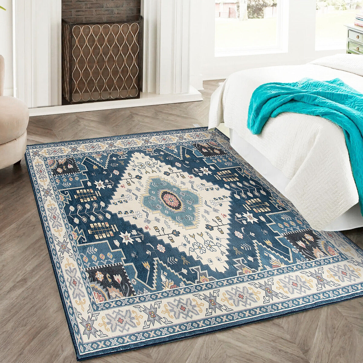 Faux Wool Fabric Area Rugs Doormat-S-Rugs-DECOROLALA