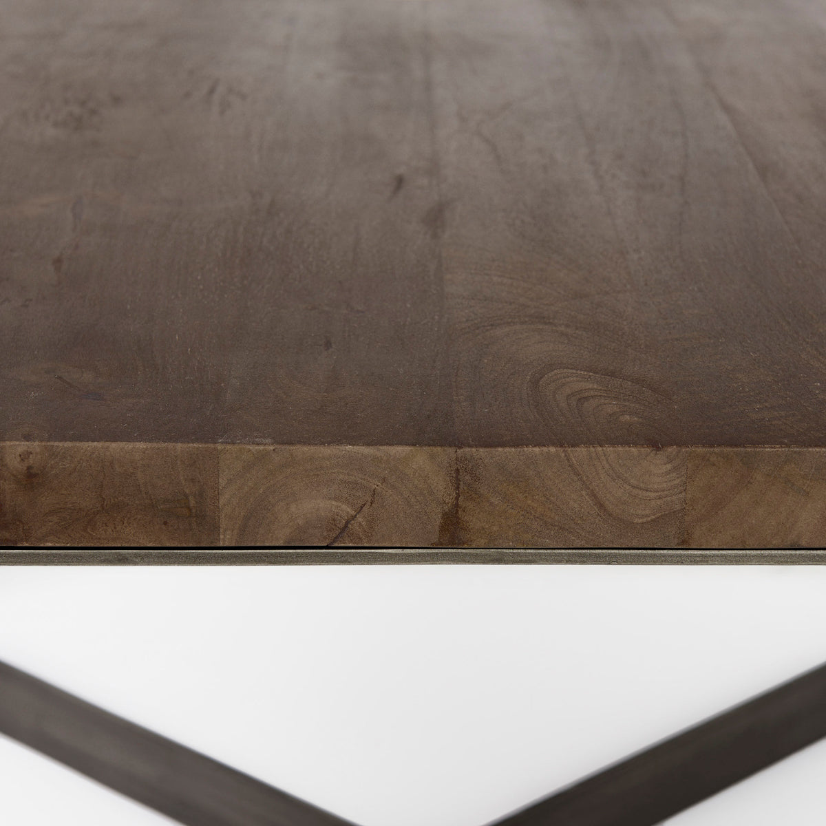 Faye 34L x 34W x 17H Finished Wood W/Gold Metal Base Square Coffee Table-Coffee Tables-DECOROLALA