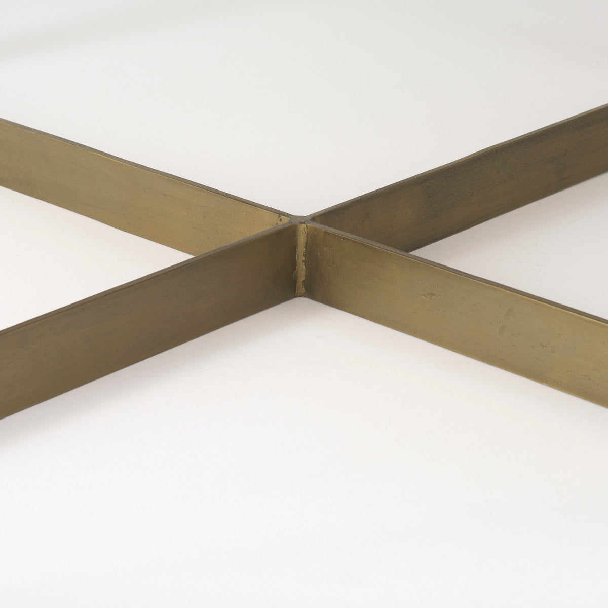 Faye 34L x 34W x 17H Finished Wood W/Gold Metal Base Square Coffee Table-Coffee Tables-DECOROLALA