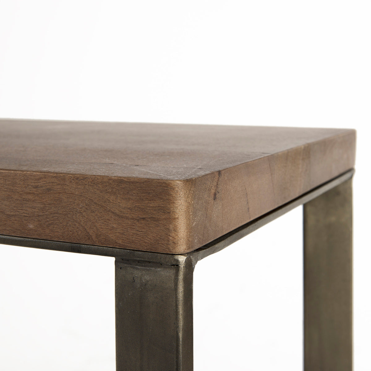 Faye 50L x 15W x 30H Finished Wood W/Gold Metal Base Console Table-Console Tables-DECOROLALA