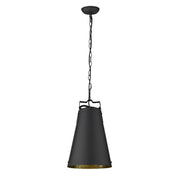 Faza 1-Light Matte Black Pendant-Pendants-Hanging Lights-DECOROLALA