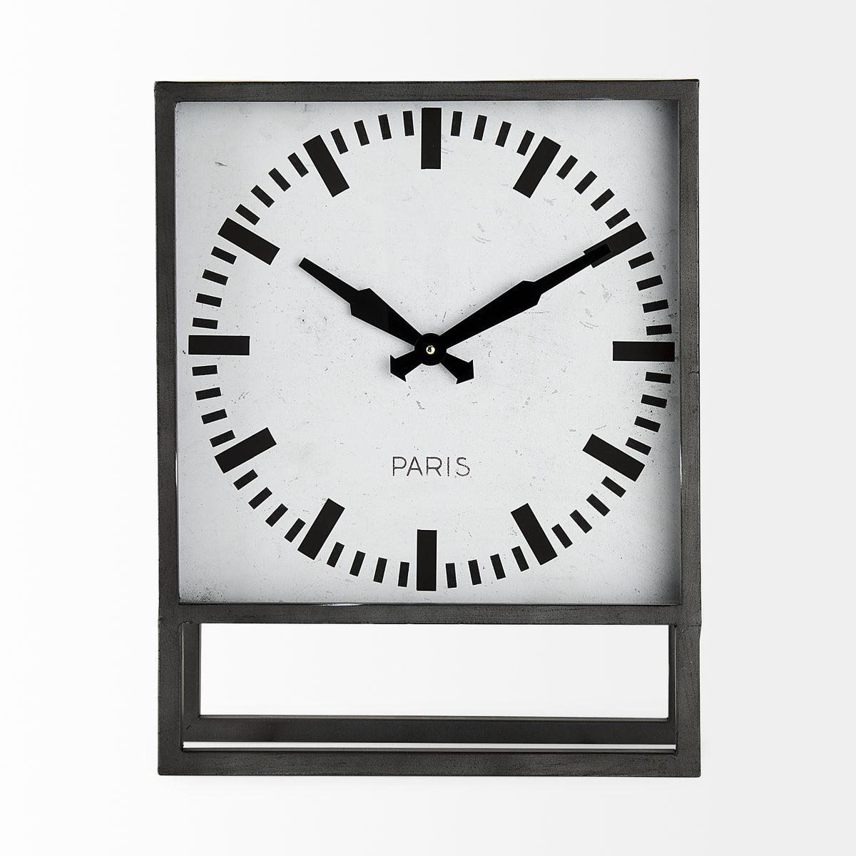 Felix Gray Metal Square Table Clock-Table Clocks-DECOROLALA