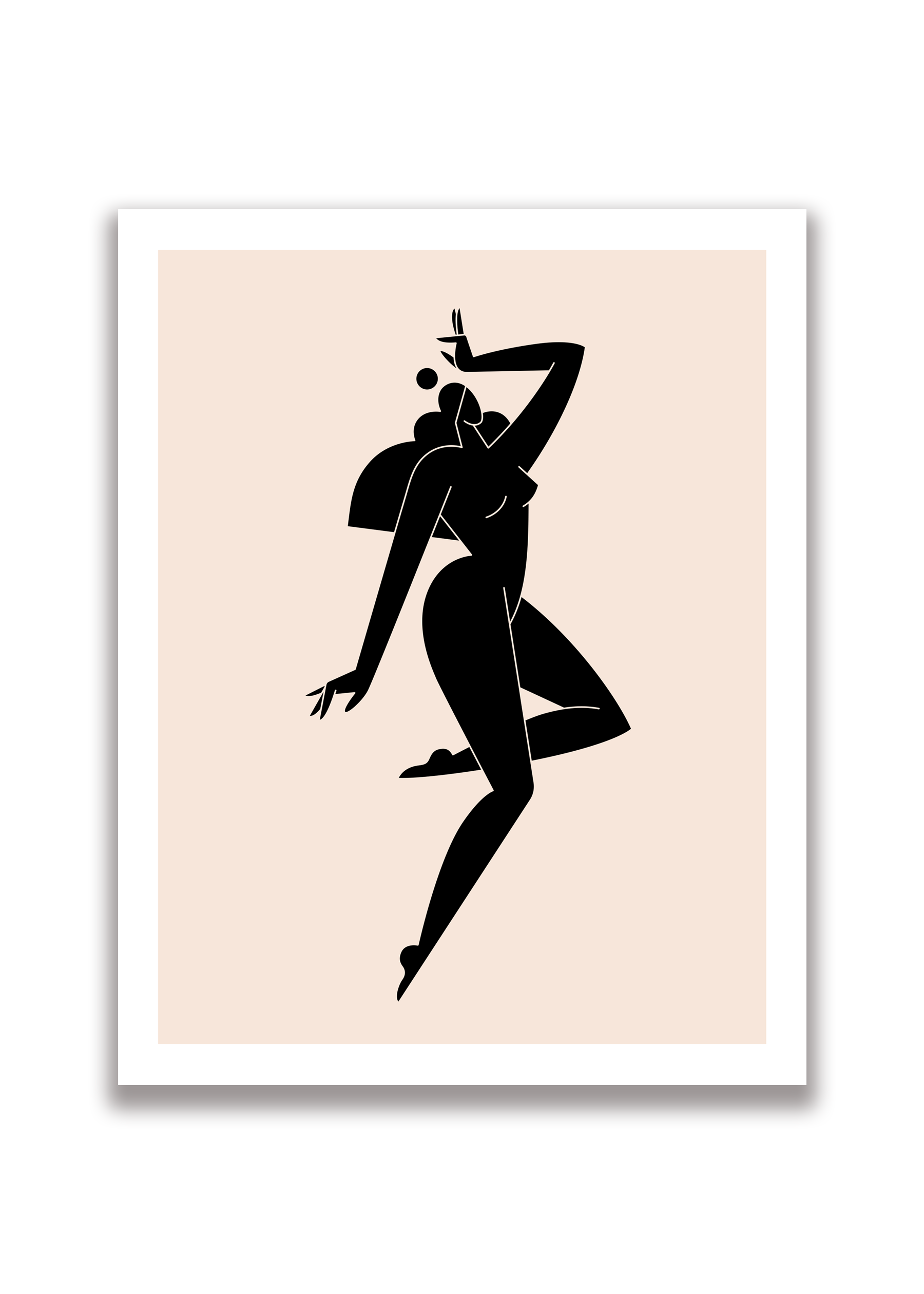 Female Silhouette Abstract Canvas Art 36x48-Wall Art-DECOROLALA