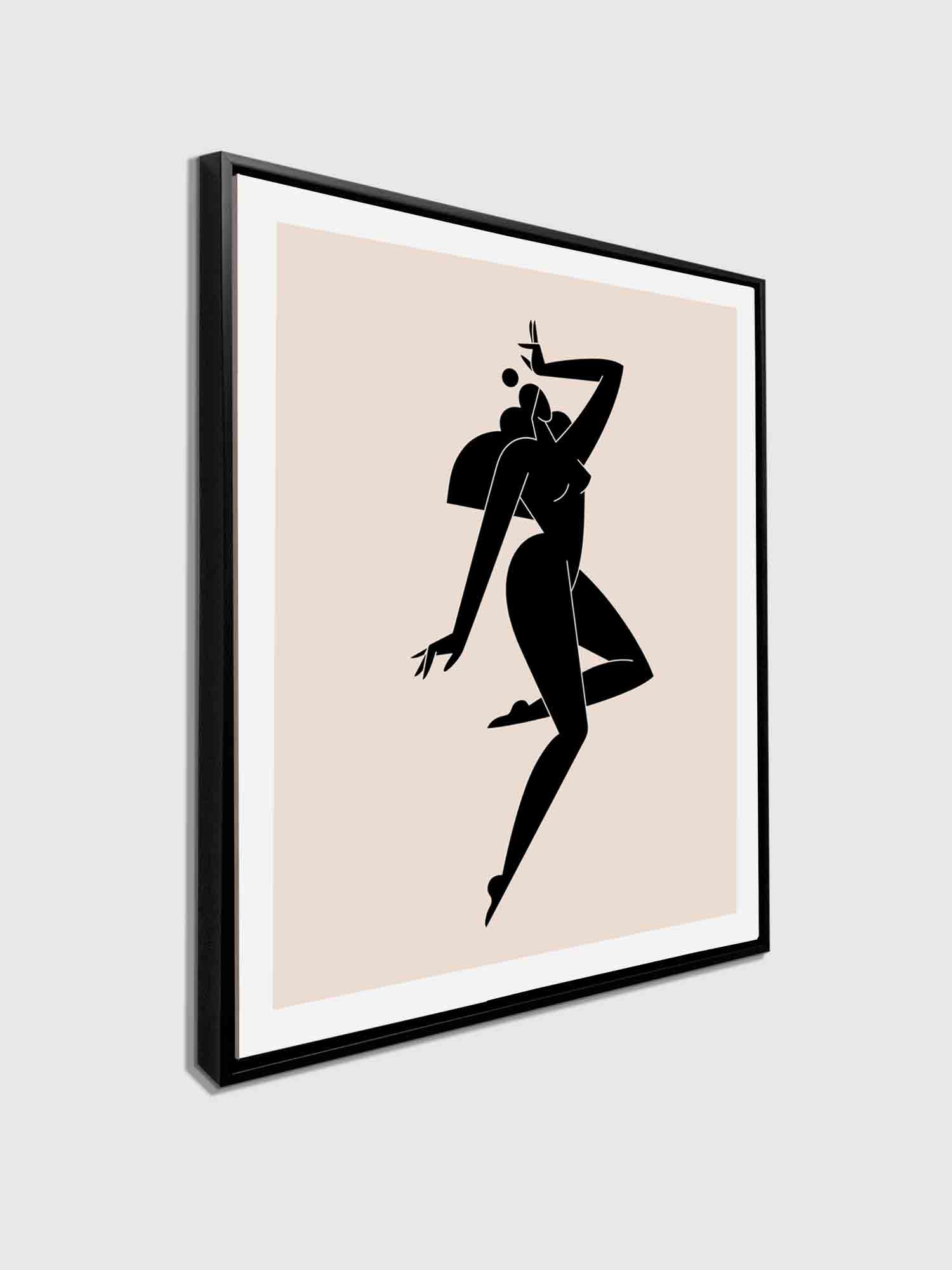 Female Silhouette Abstract Canvas Art 36x48-Wall Art-DECOROLALA