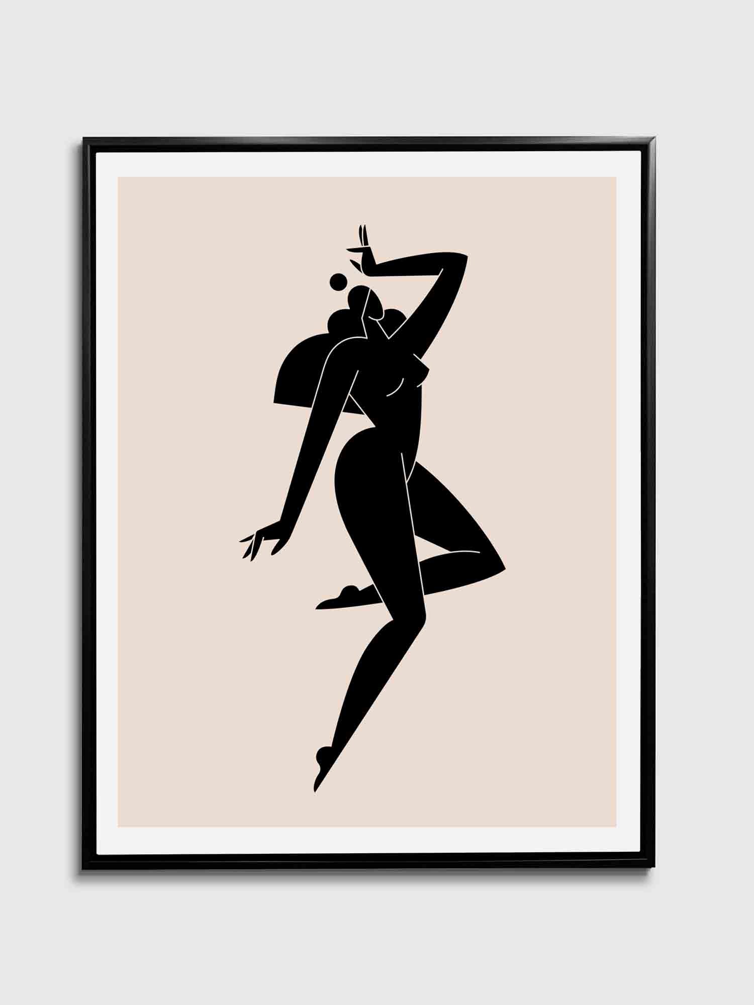 Female Silhouette Abstract Canvas Art 36x48-Wall Art-DECOROLALA