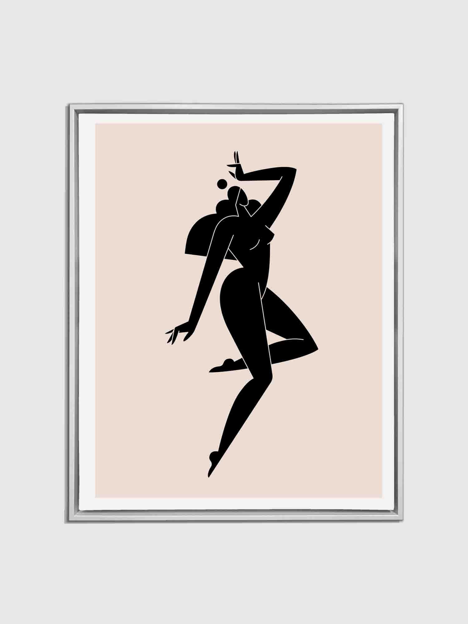 Female Silhouette Abstract Canvas Art 36x48-Wall Art-DECOROLALA