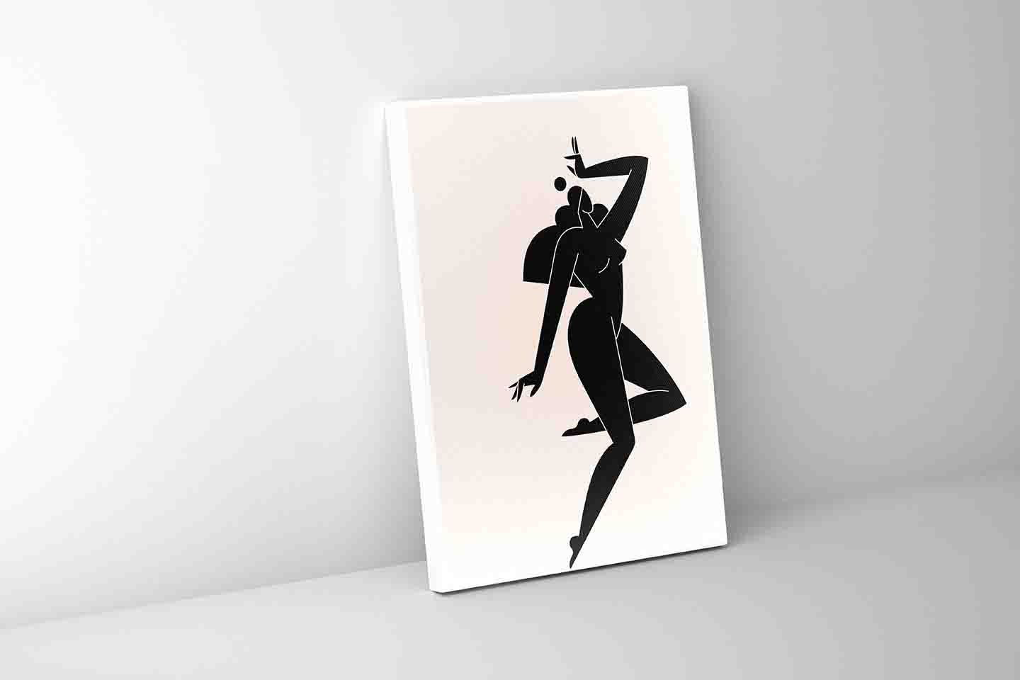 Female Silhouette Abstract Canvas Art 36x48-Wall Art-DECOROLALA