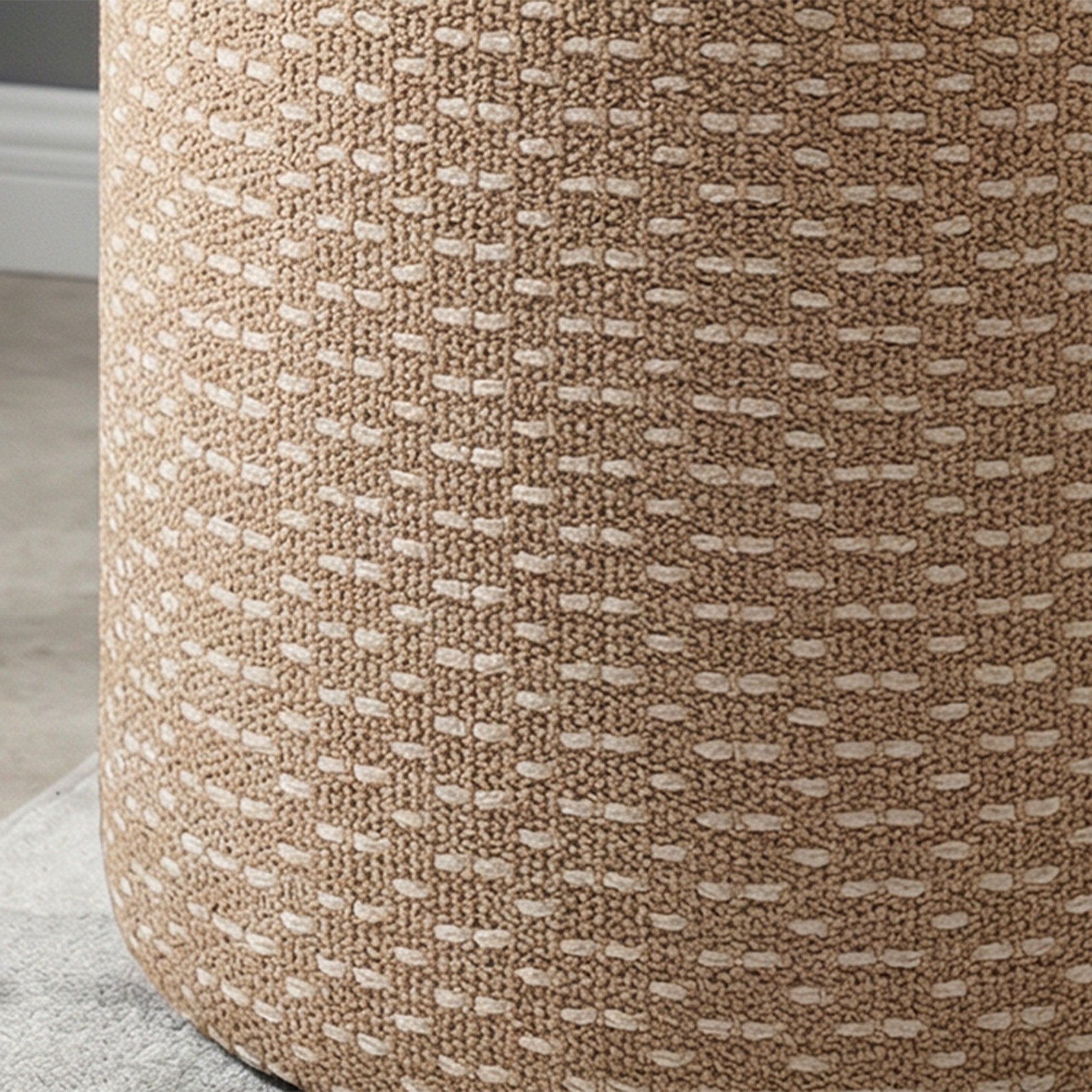 Fenna Storage Ottoman - Camel Fully Assembled-DECOROLALA