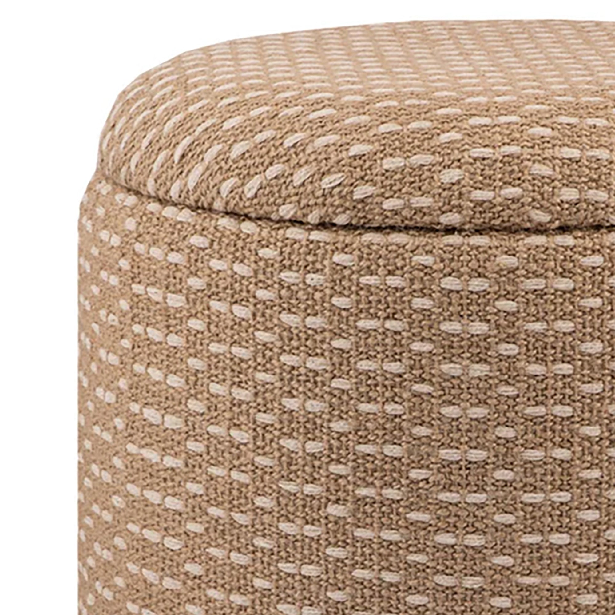 Fenna Storage Ottoman - Camel Fully Assembled-DECOROLALA