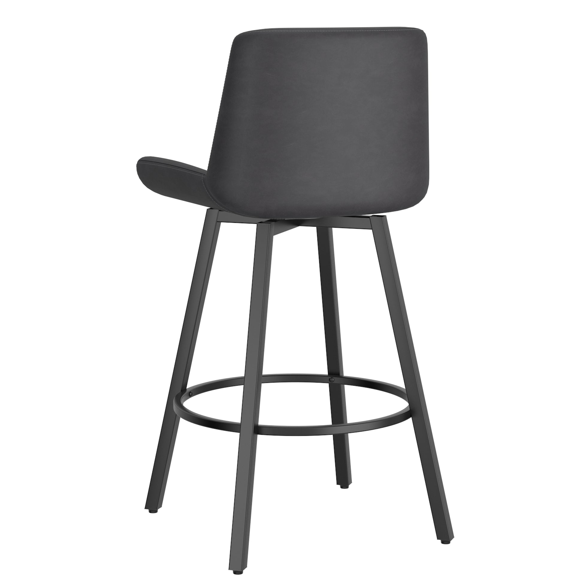 Fern 26" Counter Stool - Charcoal PU Leather-DECOROLALA