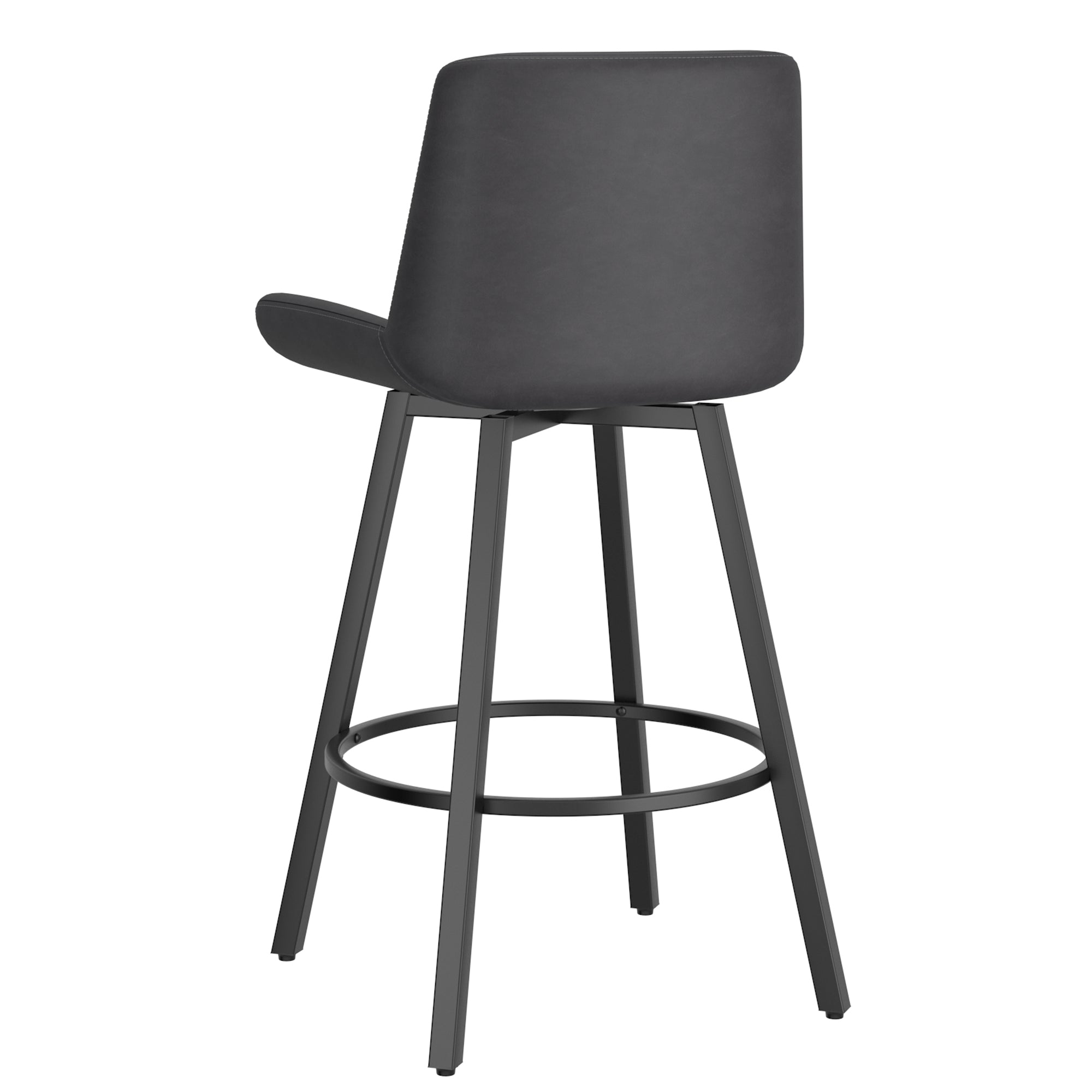 Fern 26" Counter Stool - Charcoal PU Leather-DECOROLALA