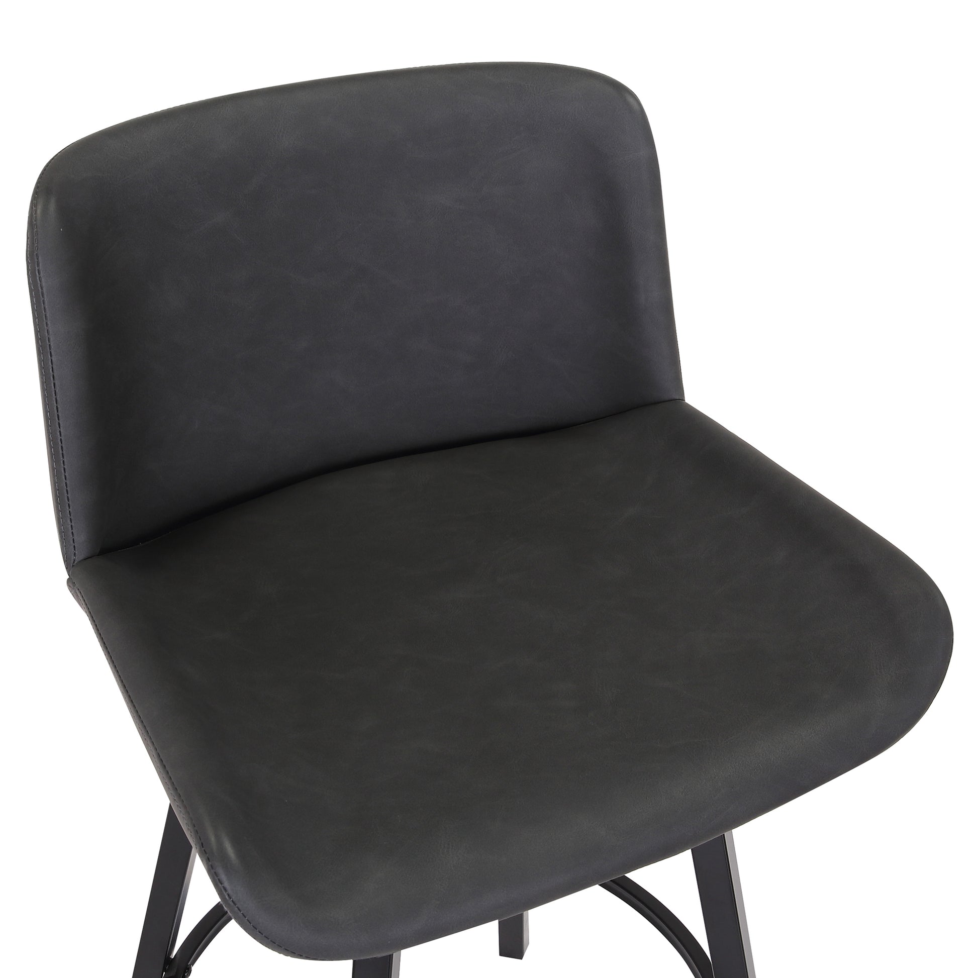 Fern 26" Counter Stool - Charcoal PU Leather-DECOROLALA