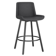 Fern 26" Counter Stool - Charcoal PU Leather-DECOROLALA
