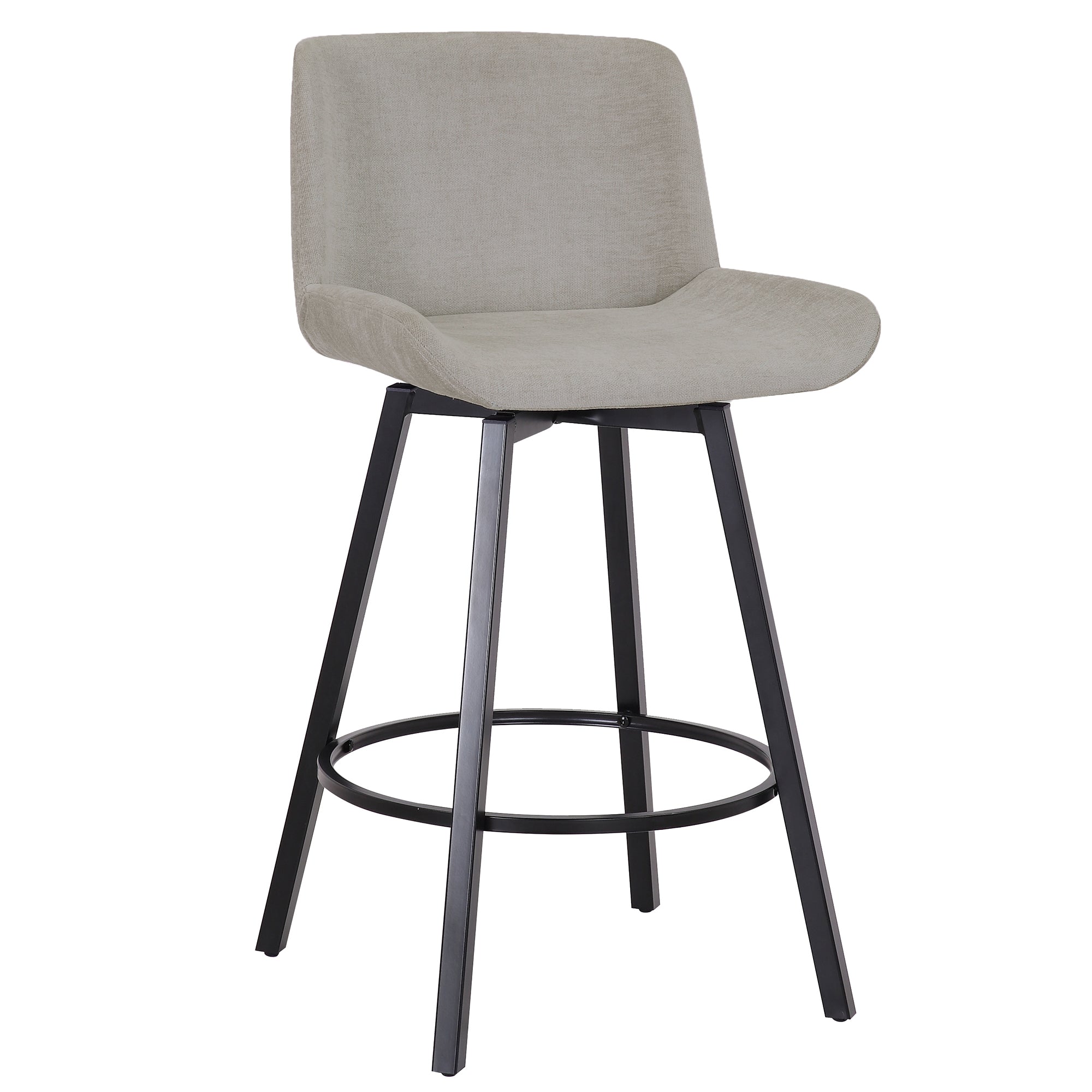 Fern 26" Counter Stool - Grey Fabric-DECOROLALA