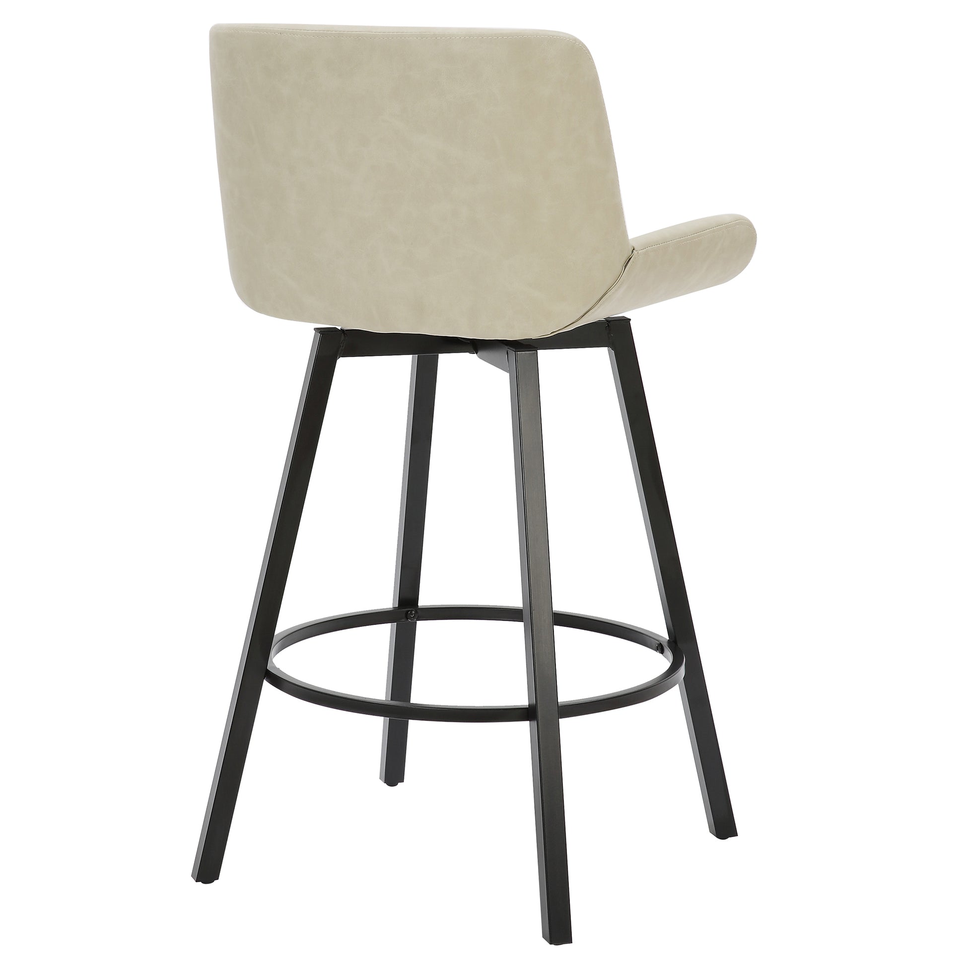 Fern 26" Counter Stool - Ivory PU Leather-DECOROLALA