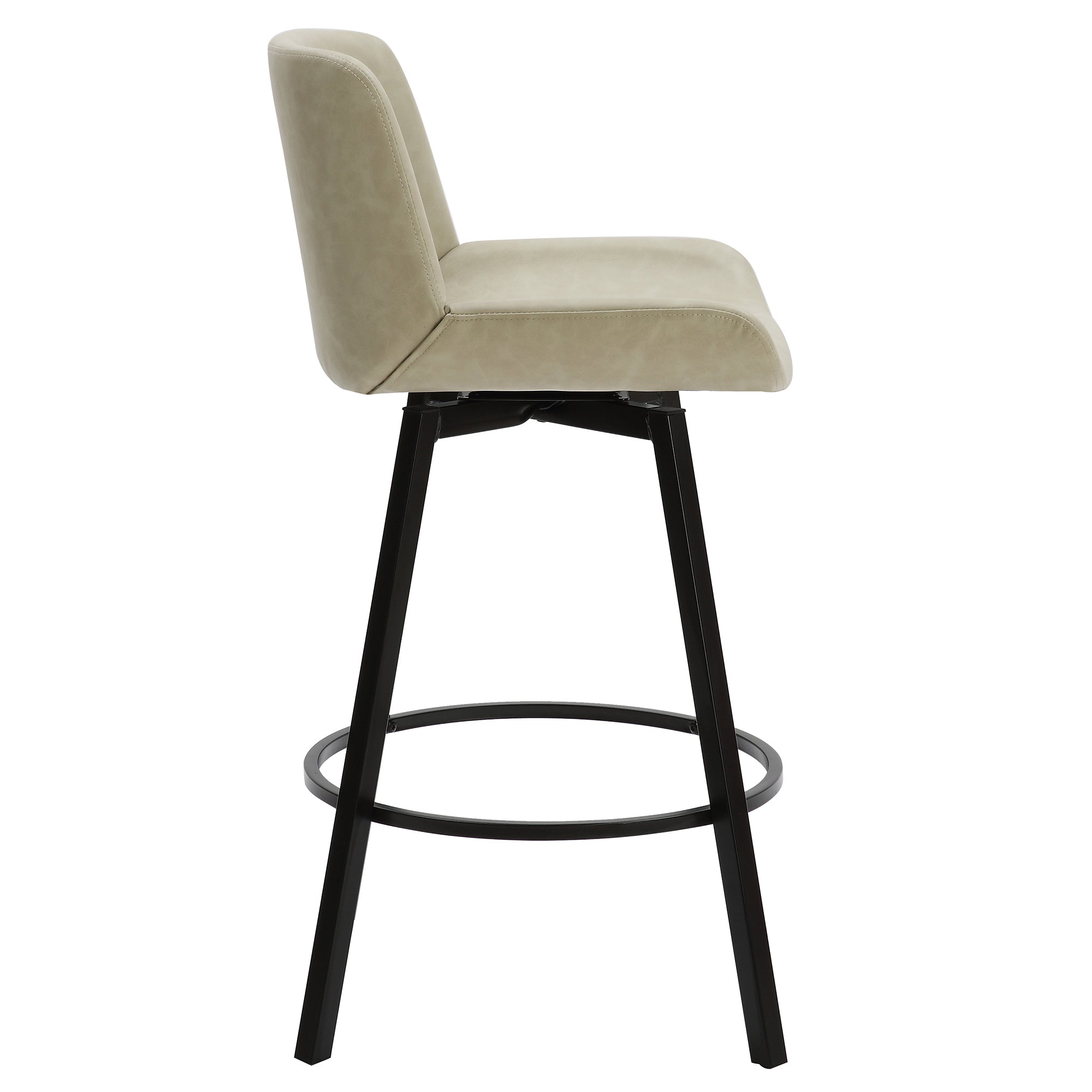Fern 26" Counter Stool - Ivory PU Leather-DECOROLALA