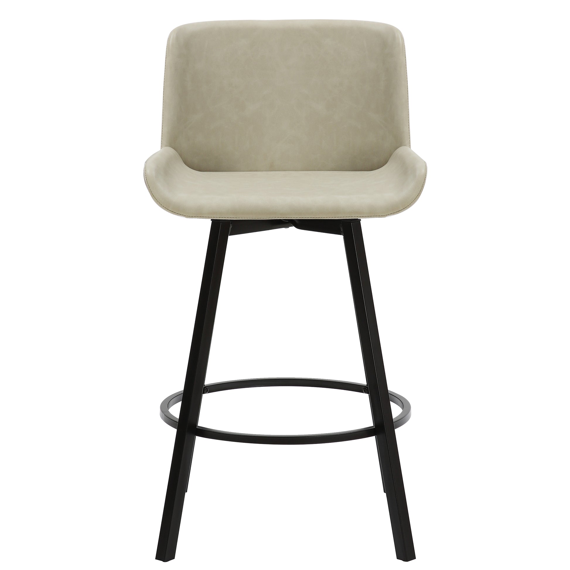 Fern 26" Counter Stool - Ivory PU Leather-DECOROLALA