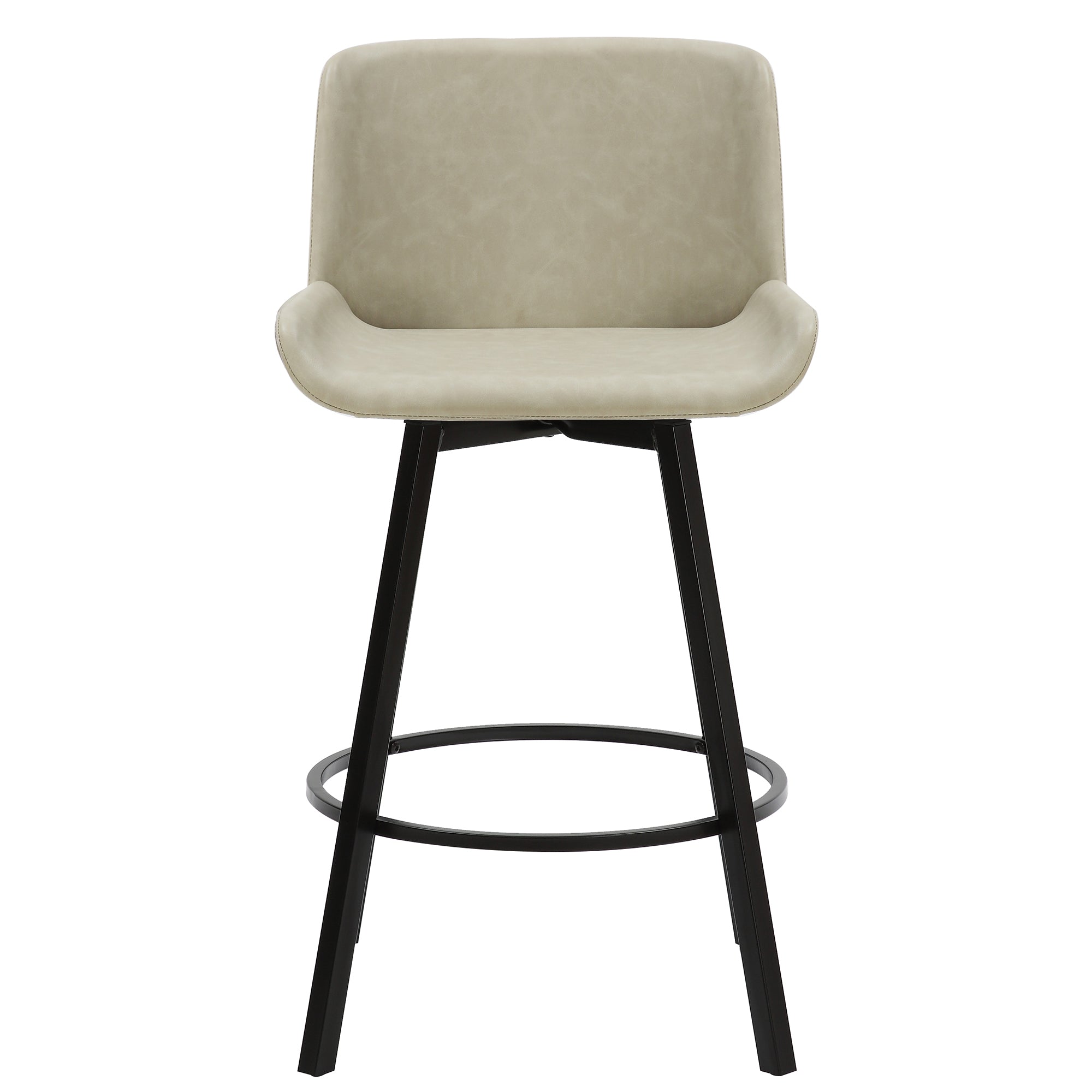 Fern 26" Counter Stool - Ivory PU Leather-DECOROLALA