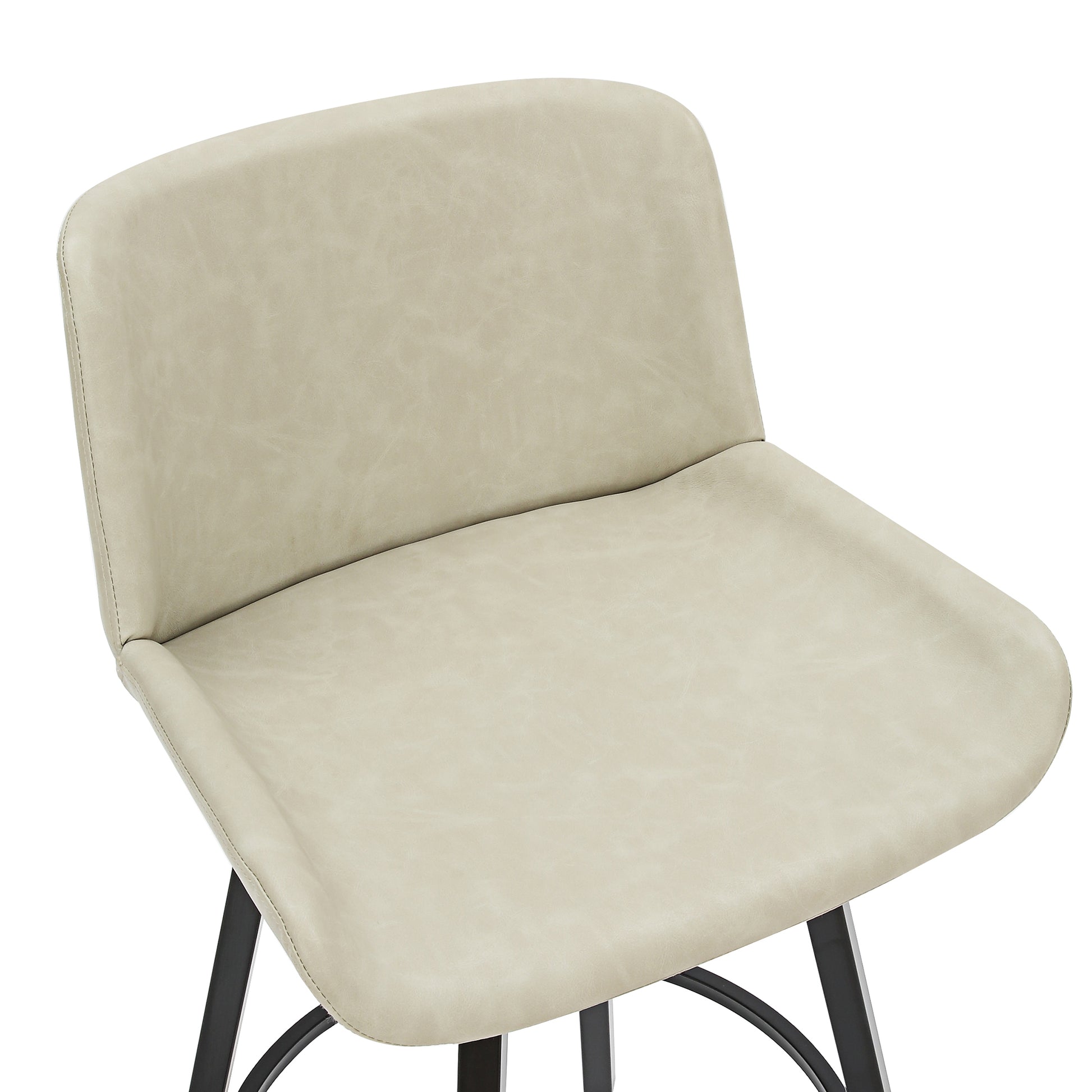 Fern 26" Counter Stool - Ivory PU Leather-DECOROLALA