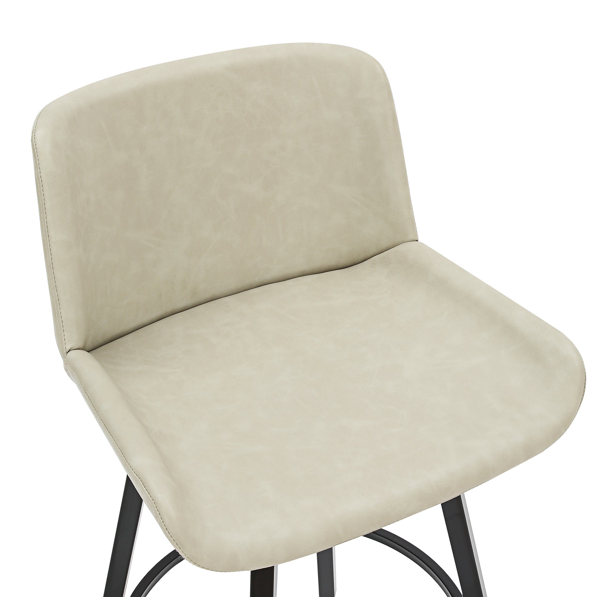 Fern 26" Counter Stool - Ivory PU Leather-DECOROLALA