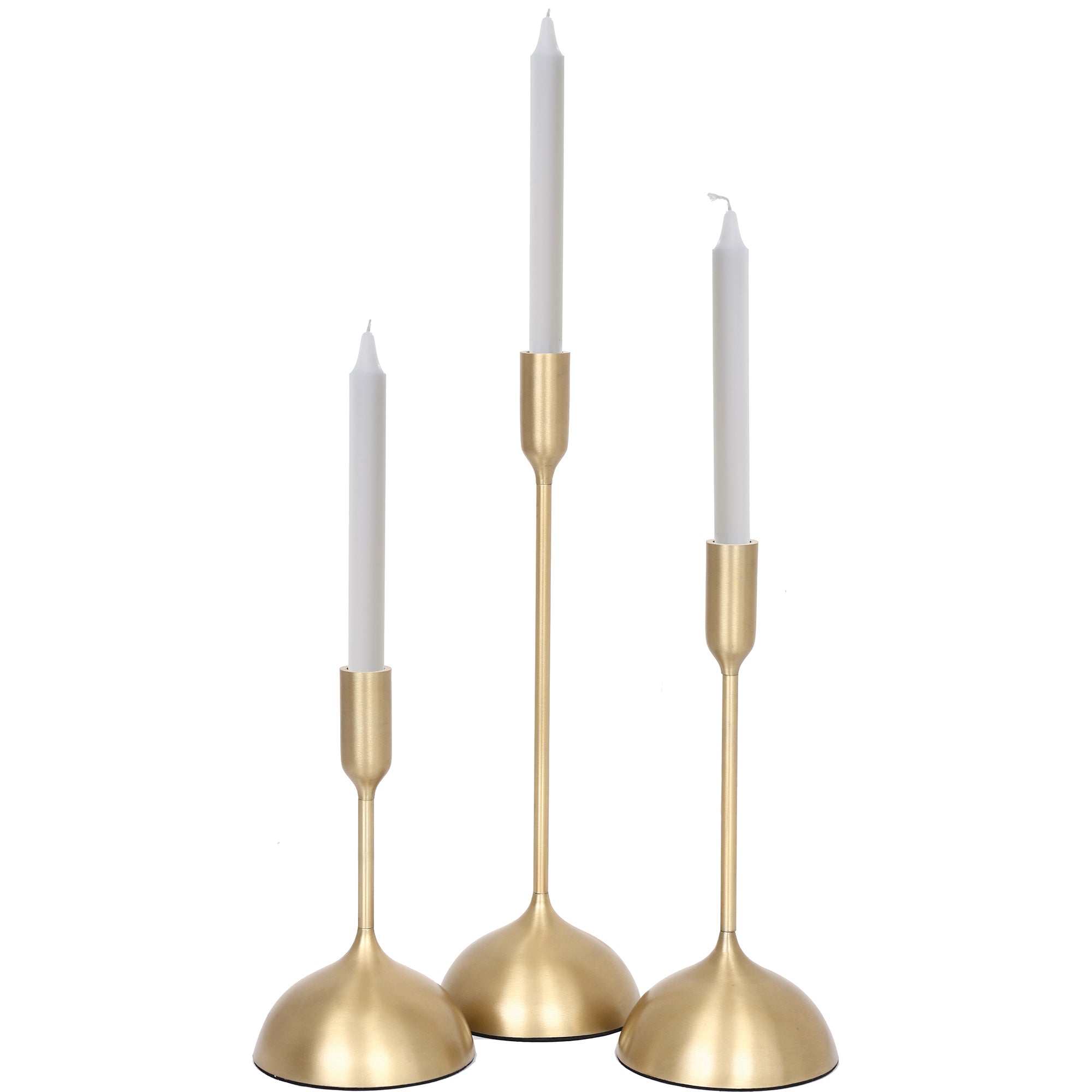 Ferris Indoor Aluminum Candle Holder, Gold-Candle Holder-DECOROLALA