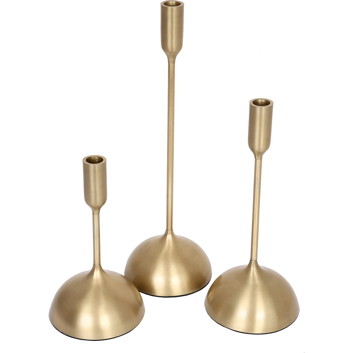 Ferris Indoor Aluminum Candle Holder, Gold-Candle Holders-DECOROLALA