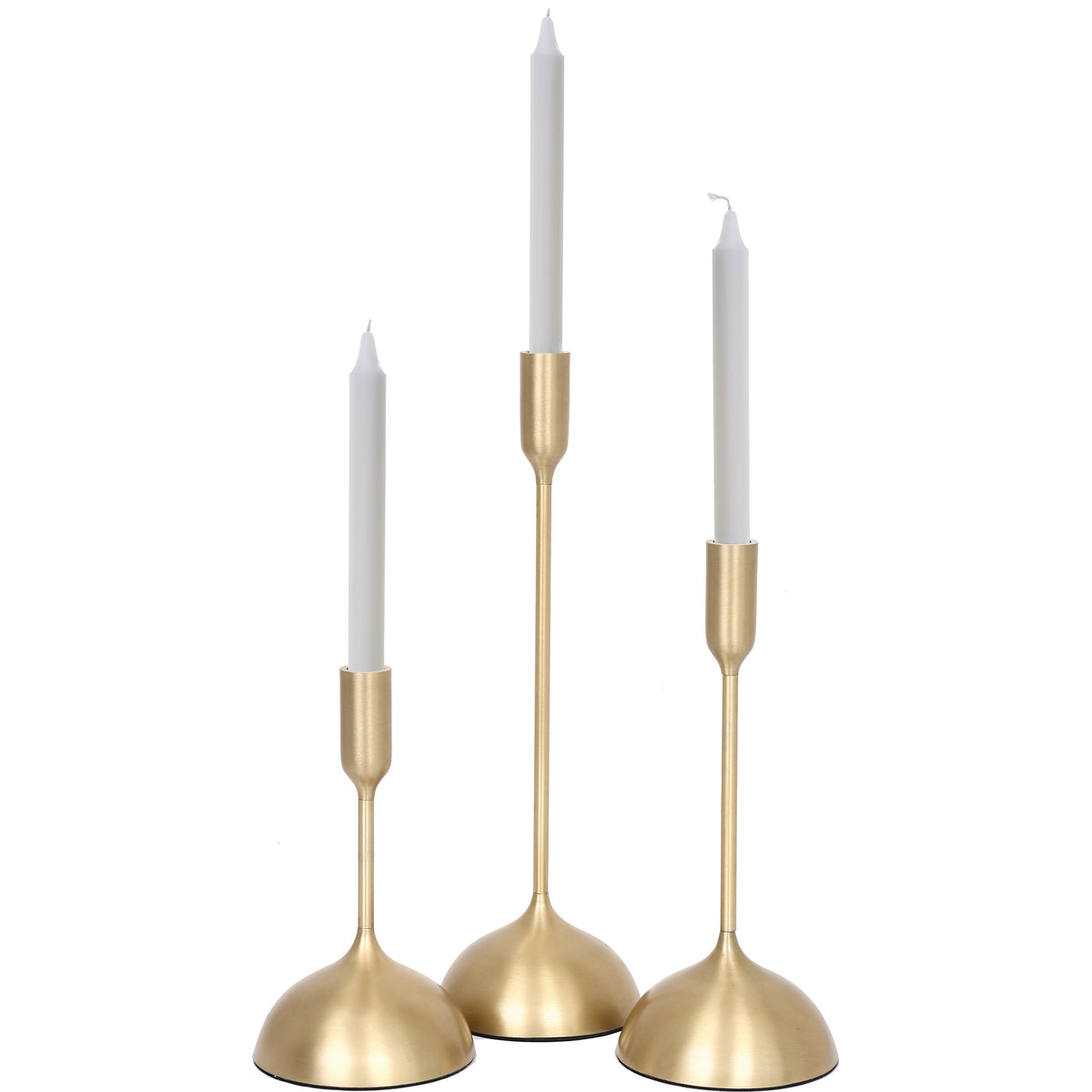 Ferris Indoor Aluminum Candle Holder, Gold-Candle Holders-DECOROLALA